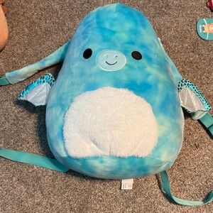 Squishmallows Blue and White Plush Dinosaur